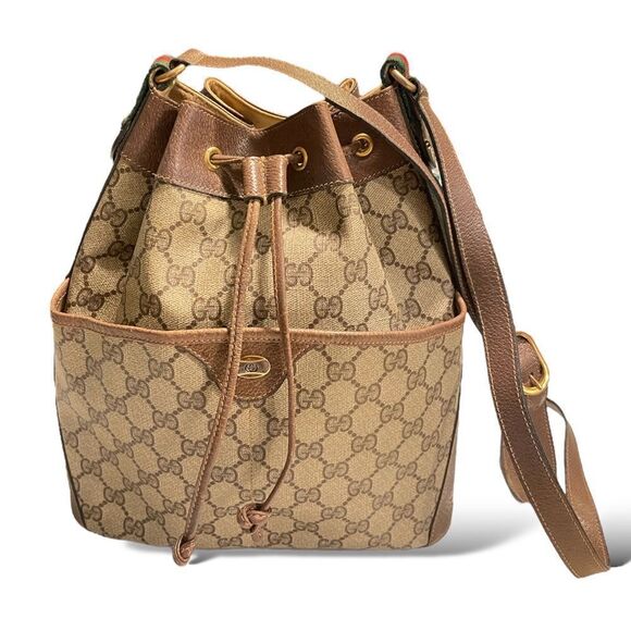 GUCCI Vintage Drawstring Bucket Bag - Picture 1 of 16